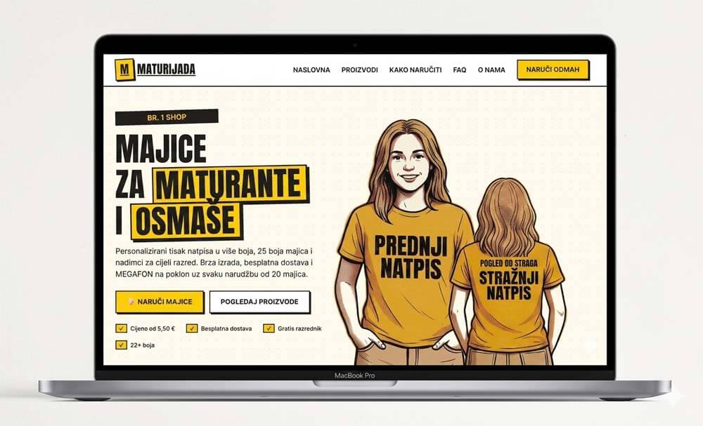 Narudžba majica za osmaše — personalizirani tisak za zadnji dan osnovne škole
