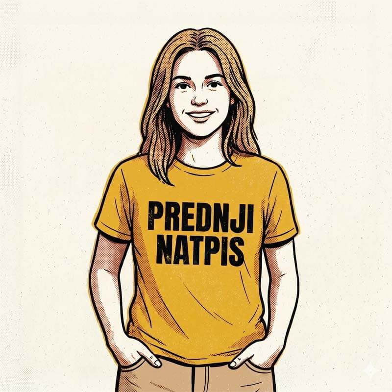 Majica s prednjim natpisom za maturante
